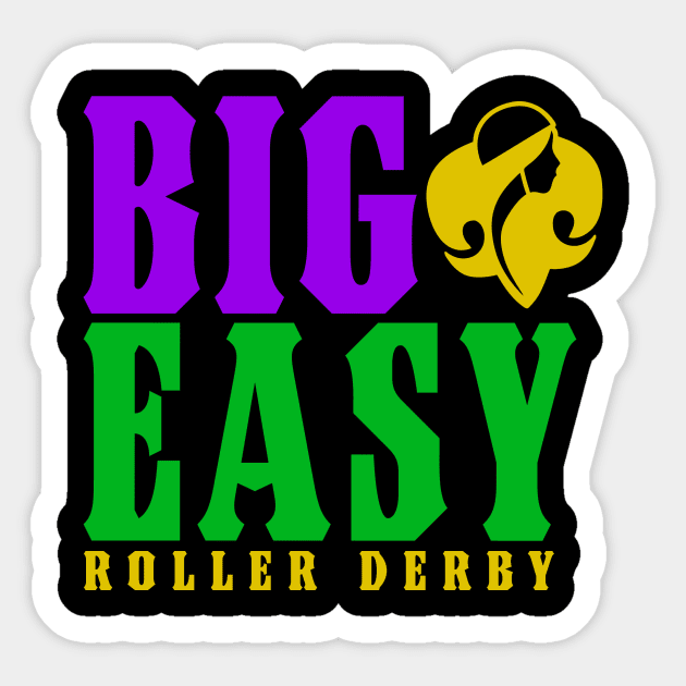 Big Easy Roller Derby - Mardi Gras Colors Sticker by Big Easy Roller Derby